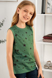 Star Print Little Girl Tank