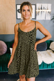 Tiered Leopard Babydoll Dress
