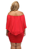 Plus Size Multiple Dressing Layered Dark Blue Mini Poncho Dress