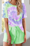 Tie Dye Printed Short Lounge Set