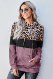Leopard Tie Dye Colorblock Hoodie