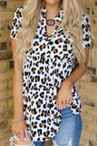 Charcoal Leopard Collared Baby Doll Top