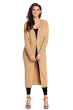 Cable Knit Open Front Long Cardigan