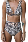 Animal Printed Push up High Waist Bikini