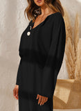Long Sleeve Buttoned Wide Leg Lounge Wear