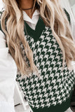 V Neck Argyle Plaid Knitted Sweater Vest