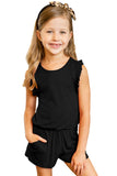 Salmon Ruffled Sleeveless Kids' Romper