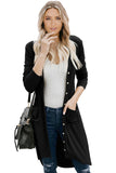 Selected Button Pocketed High Low Cardigan