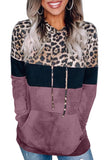 Leopard Tie Dye Colorblock Hoodie