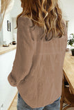 Textured Solid Color Basic Shirt