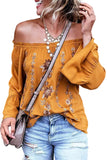 Floral Print Ruffled Off Shoulder Blouse