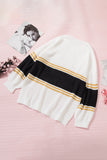 Colorblock Drop Shoulder Knitted Pullover Sweater
