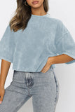 Sky Blue Black Dare To Dream Oversized Tee