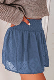 Smocked Waist Swiss Dot Casual Shorts