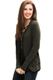Knit Long Sleeve Cardigan Top with Pockets