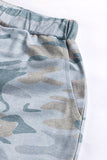 Sleeveless Knit Camo Hoodie Joggers Set