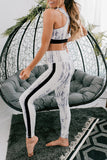 Snaking Around Snake Print Athletic Crop Vest Leggings Set