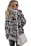 Leopard Cozy Long Sleeves Turtleneck Sweater