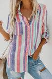 Sweet Enough Striped Button Up Top