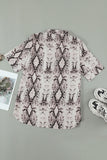 Python Print Short Sleeve Shirt    Leopard Print Short Sleeve Shirt