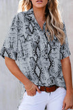 Python Print Short Sleeve Shirt    Leopard Print Short Sleeve Shirt