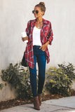 Plaid Drape Cardigan