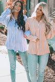 Striped Buttons Closure Long Sleeve Shirt