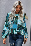 Multicolor Bohemian Floral Print Patchwork Top