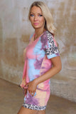 Tie Dye Leopard Loungewear Set