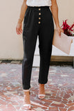 Linen Blend Pocketed Pants