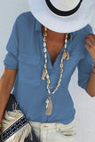 Turn-down Collar Pocketed Button Shirt