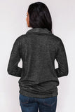 Black Twist of Winter Cowl Neck Sweatshirt