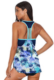 Floral Print Racerback Tankini Top