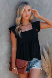 Flutter Shoulder Babydoll Top