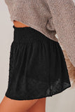 Smocked Waist Swiss Dot Casual Shorts