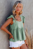 Flutter Shoulder Babydoll Top