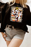 Serape Frame Cow Cactus Graphic Sweatshirt