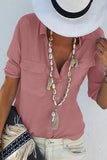Turn-down Collar Pocketed Button Shirt