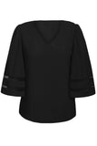 Flare Sleeve V Neck Loose Blouse