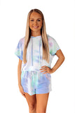 Purple Tie Dye Lounge Two-Piece Set