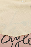 Turn-down Collar Button Front Tank