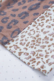 Leopard Color Block Patchwork Long Sleeve Top