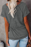 Heathered Round Neck T-shirt