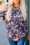 Leopard Cold Shoulder Long Sleeve Top