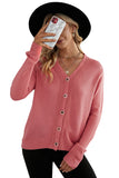 Khaki V Neck Lace Splicing Buttoned Cardigan