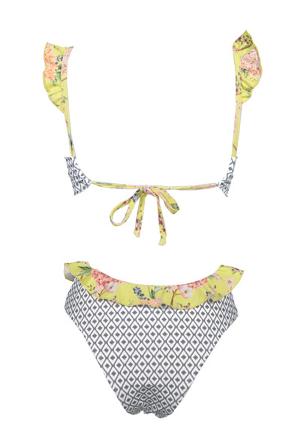 Print Ruffle One-piece Swimsuit