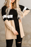 Color Block Striped Open Front Cardigan