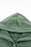 Snap Button Pullover Hoodie with Pocket