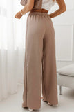 Wide Leg High Waist Casual Pants