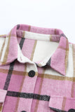 Plaid Print Long Shirt Jacket